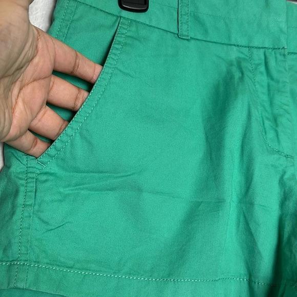 J Crew 100% Cotton Chino Broken In Green Shorts 3” Womens Size 0 - Picture 2 of 8